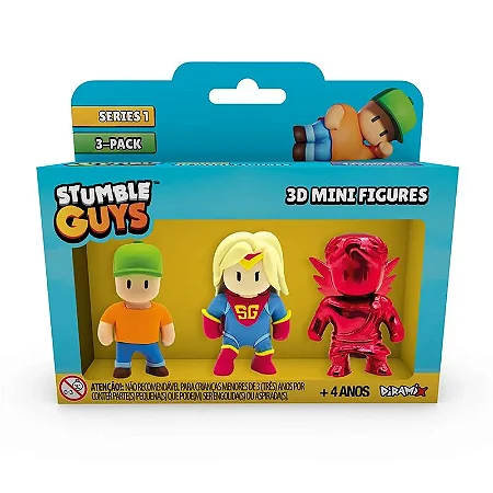 Boneco Stumble Guys Mr Stbl/Super Gal/Dynamitron/Rb Cupid  - 900037 - Estrela