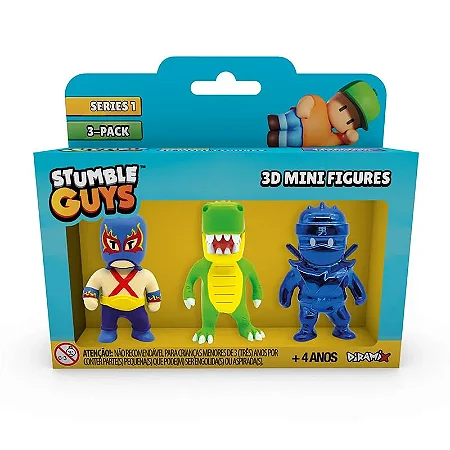 Boneco Stumble Guys Luchador / Dianosour / Dynamitron  - 900036 - Estrela