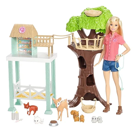 Conjunto Boneca Barbie Cuidadora dos Bichinhos - FCP78 - Mattel