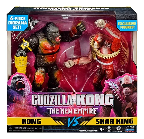 2 Bonecos Kong Vs Skar King De 15cm Com Acessórios - 3558 - Sunny