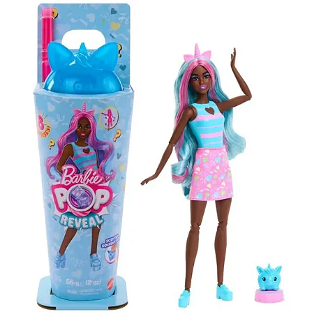 Boneca  Barbie Pop Reveal Série de Animaizinhos - Unicornio - JCN85 Mattel