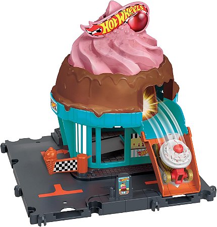 Pista Sorveteria Hot Wheels City - HTN77 - Mattel
