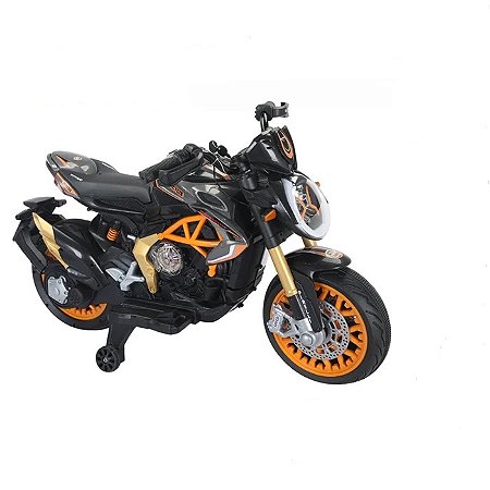 Mini Moto Elétrica Infantil Racer 12v Laranja - 758267 - Tapuzim