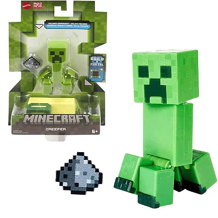 Boneco Minecraft Creeper e Acessório 7Cm Gtp08 Mattel