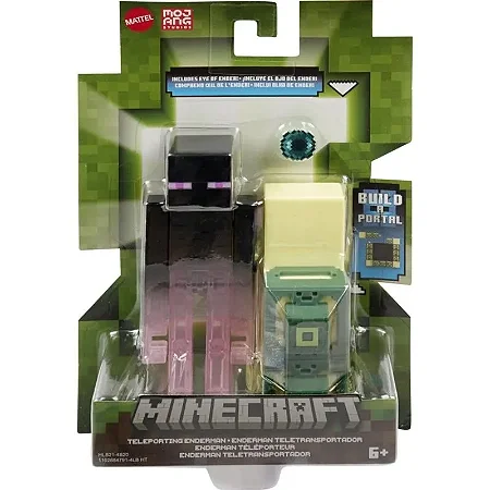 Boneco Minecraft Enderman e Acessório 7Cm Gtp08 Mattel
