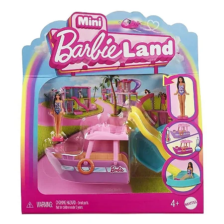Barbie Mini BarbieLand Veículo Iate dos Sonhos - HYF38 - Mattel