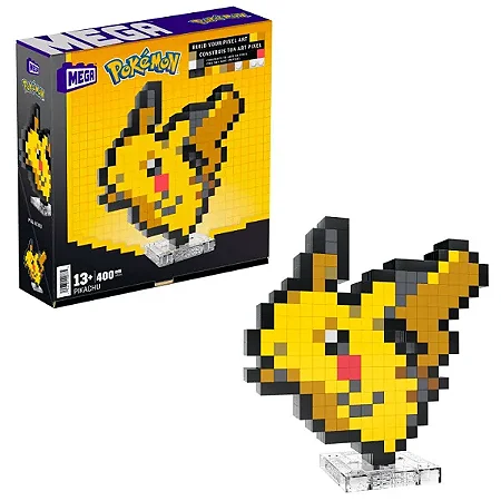 Mega Pokemon Jogo de Construçao Pikachu Pixel HTH74 Mattel