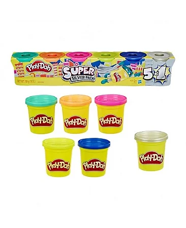 Play Doh 6 potes sortidos super gold - G1740 - Hasbro