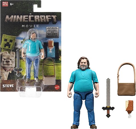 Minecraft  Figura de ação Steve e acessórios - JFR44 - Mattel