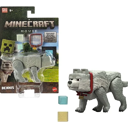 Minecraft  Figura de ação Dennis e acessórios - JFR44 - Mattel