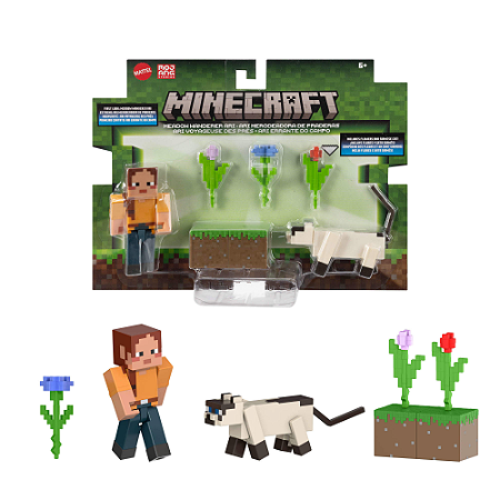 Minecraft  - Figuras Articuladas - Ari errante do campo - GTT53 - Mattel