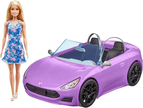 Carro Conversivel Da Barbie Roxo - HBY29 - Mattel