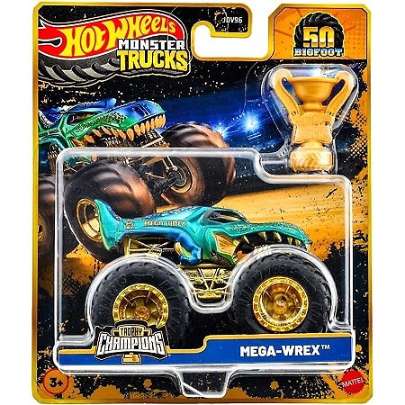 Hot Wheels 1:64 - Mega-Wrex Monster Truck Trophy Champions - JDV96/JDW01 - Mattel