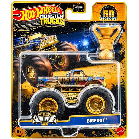 Hot Wheels 1:64 - Bigfoot Monster Truck Trophy Champions - JDV96- Mattel