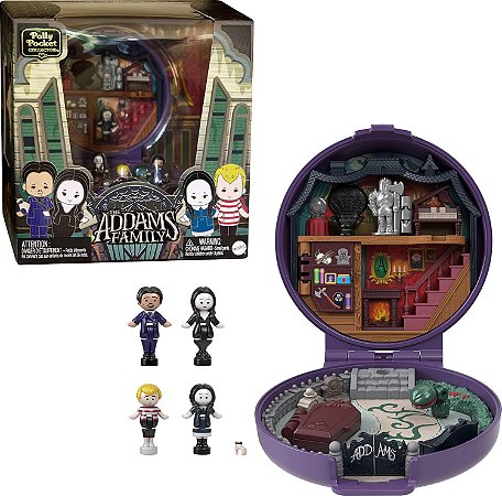 Polly Pocket Conjunto de Coleção Addams Family Collector Compact - HXW25 - Mattel