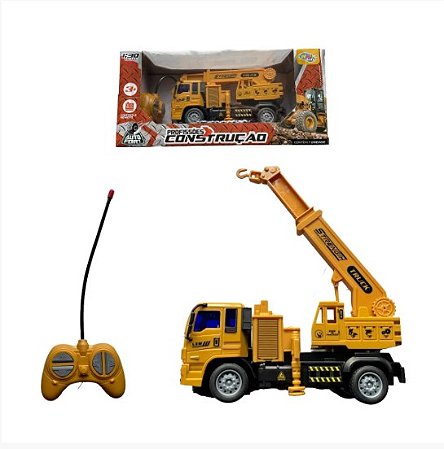 Caminhão De Construção Guindaste Com Controle Remoto 7 Funções - 11824 - Wellkids