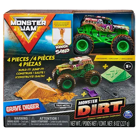 Monster Jam - Playset C/ Carrinho e Massaareia - Grave Digger - 2028 - Sunny
