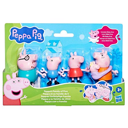 Peppa Pig A Familia Pack Com 5 Figuras G0506 - Hasbro