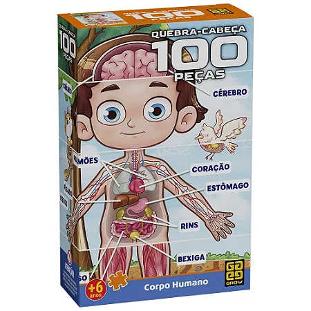 Quebra-cabeça 100 peças Corpo Humano - 04919 Grow