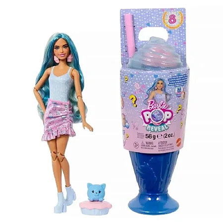 Boneca Barbie Pop Reveal Doces Surpresa Cupcake Azul - JFY00 - Mattel