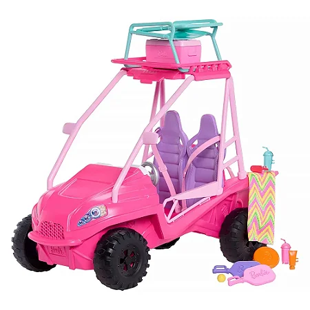 Carro Jeep da Barbie Mistérios Detetives da Praia -JFV68 - Mattel