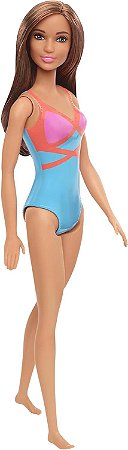 Boneca Barbie Praia Morena Azul - GHH38-GHW40 - Mattel