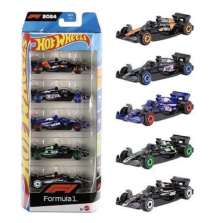 Pack 5 Hot Wheels Formula 1 - 2024 - JGF58 - Mattel