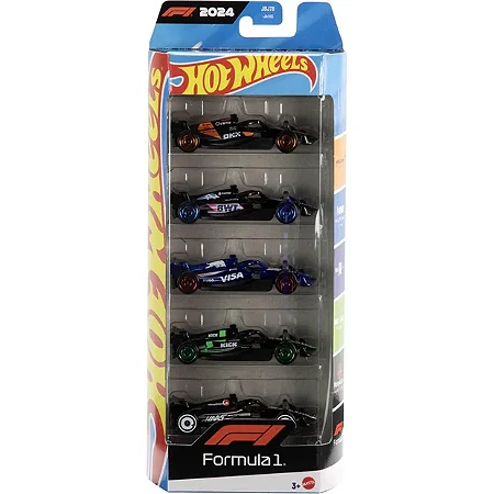 Pack 5 Hot Wheels Formula 1 -  JGF58 - Mattel