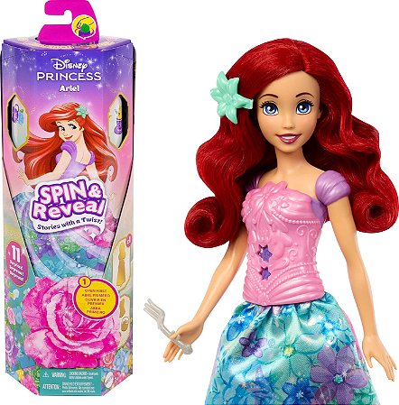 Boneca Princesa Disney Ariel Spin & Reveal - HTV88 - Mattel