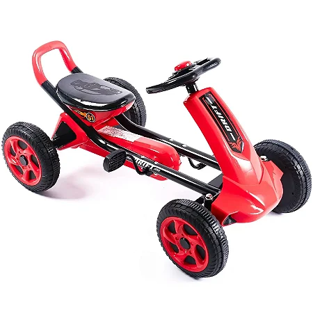 Mini Carrinho De Passeio Go Kart Vermelho Com Pedais - 1452 -  Uni toys