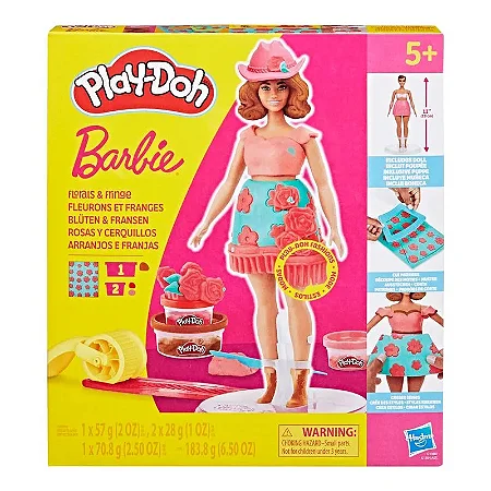 Massinha Play Doh Barbie Florais e Franjas - G1360 - Hasbro