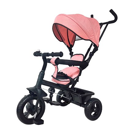 Triciclo 360º Rosa com empurrador Passeio Divertido - DMT6741 - Dm Toys