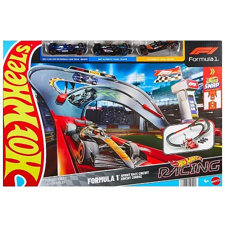 Pista com Carrinhos Hot Wheels - Circuito de Corridas - Formula 1 JDY15 - Mattel