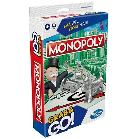 Jogo Monopoly Grab &amp; Go - F8256 - Hasbro