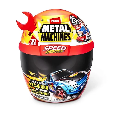 Capacete Surpresa Metal Machiness Speed Hero 20 Peças - 8718 - Candide