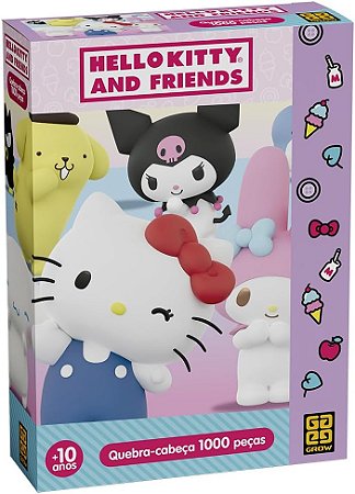 Quebra-cabeça 1000 peças Hello Kitty and Friends - Grow 4987