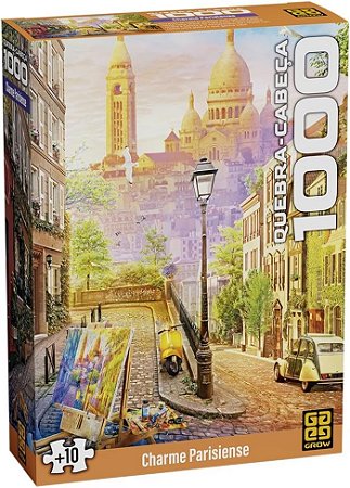 Quebra-cabeça 1000 peças Charme Parisiense - Grow 4923