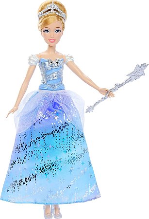 Boneca Princesa Cinderela Vestido Com Luzes - Mattel JBF94