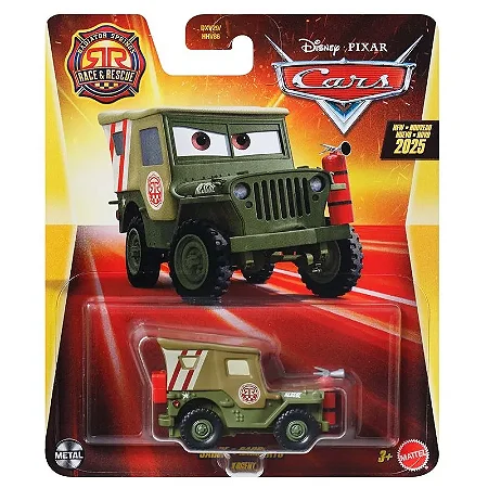 Carrinho Disney - Sargento - Race & Rescue - Carros da Pixar - 1:55 - Mattel DXV29/JDG58
