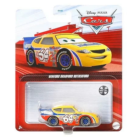 Carrinho Disney - Winford Bradford Rutherford - Carros da Pixar - 1:55 - Mattel DXV29/GCC60