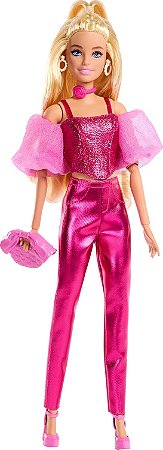 Boneca Barbie Fashion - Deluxe - STYLE - Traje Metálico Rosa - Mattel JFP40