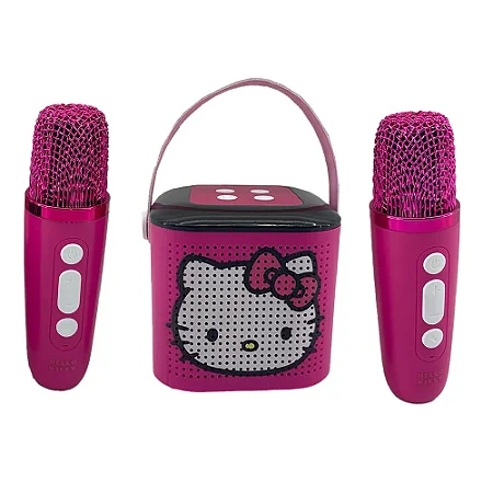 Caixa de Som Bluetooth Karaokê Infantil Hello Kitty - Candide 59075