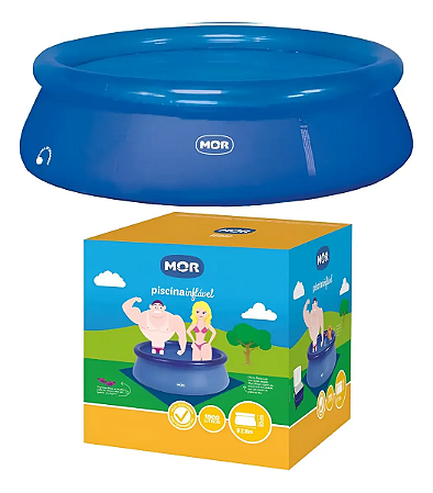 Piscina inflavel 1900 Litros 2,15M X 63cm Azul - 001049 Mor