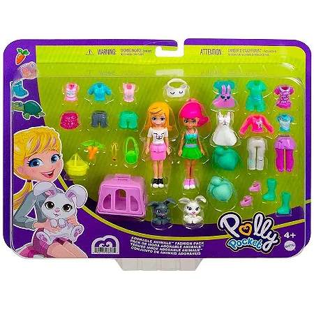 Boneca Polly Pocket Conjunto de Animais Adoráveis - GGJ48 - Mattel