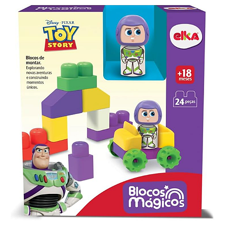 Blocos Mágicos de Montar Disney Toy Story Buzz - 1304 Elka