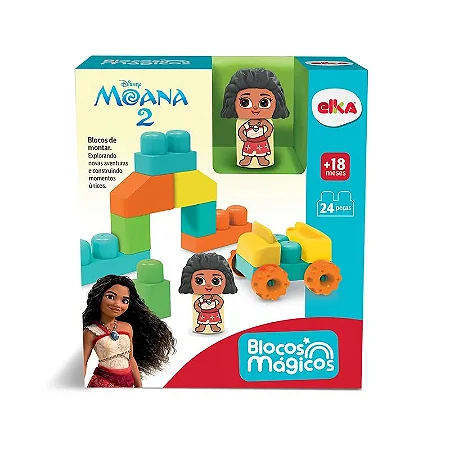 Blocos de Montar Blocos Mágicos - Moana - 1308 Elka