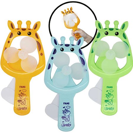 Mini Ventilador Infantil Girafa Cores Sortidas - DMT0181 Dm Toys