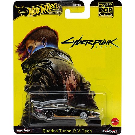 Hot Wheels Premium - Quadra Turbo-R V-Teck Cyberpunk - Pop Culture - HXD63/JBL57