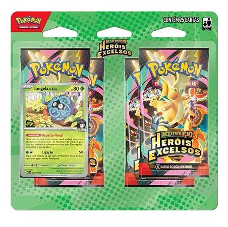 Pokémon Blister Quadruplo - ME Heróis Excelsos - Tangela - 36440 Copag