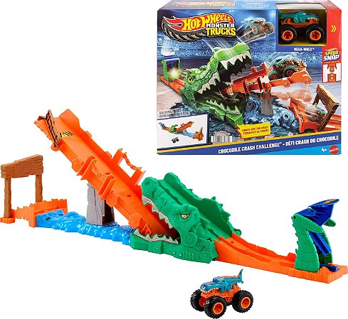 Pista Hot Wheels - Desafio Da Colisão Do Crocodilo - JJN45 Mattel